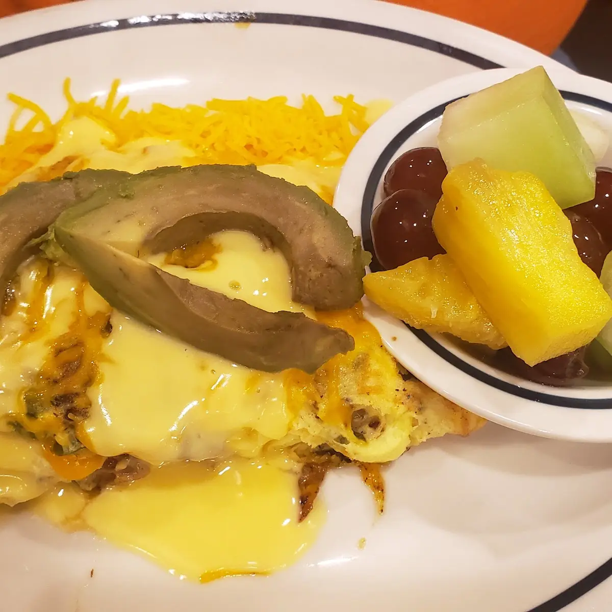 Western Omelet and Fruit Cup