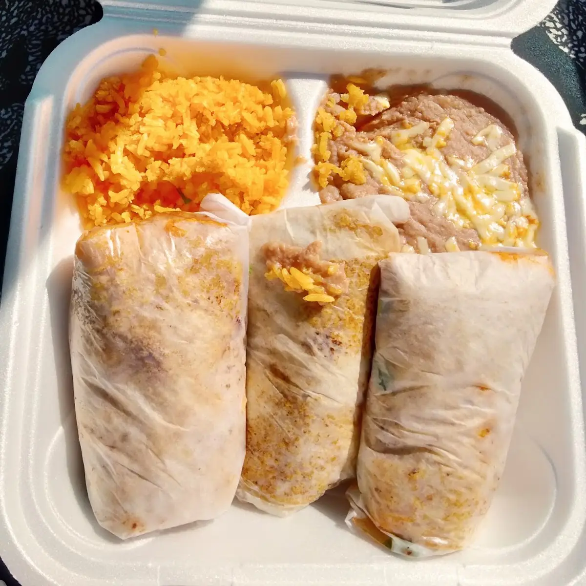 Ground Beef Tacos with Beans and Rice