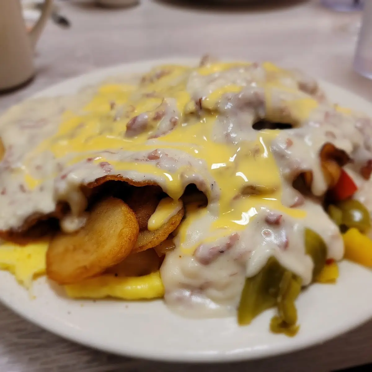 Haystack with Sausage Gravy