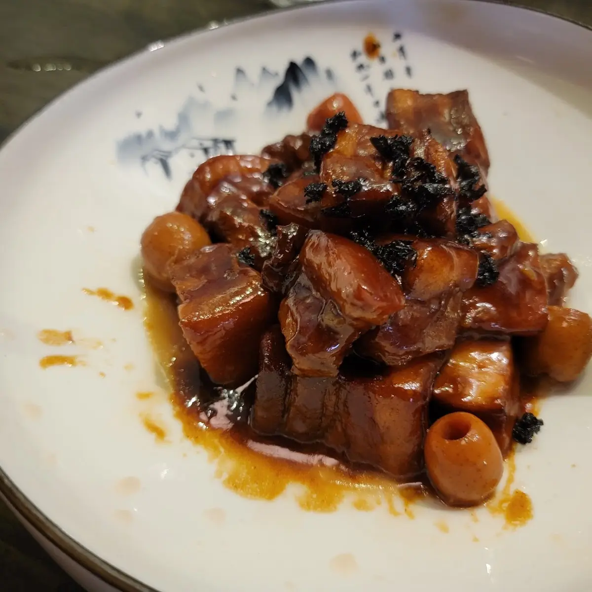 Braised Pork Belly with Chestnut