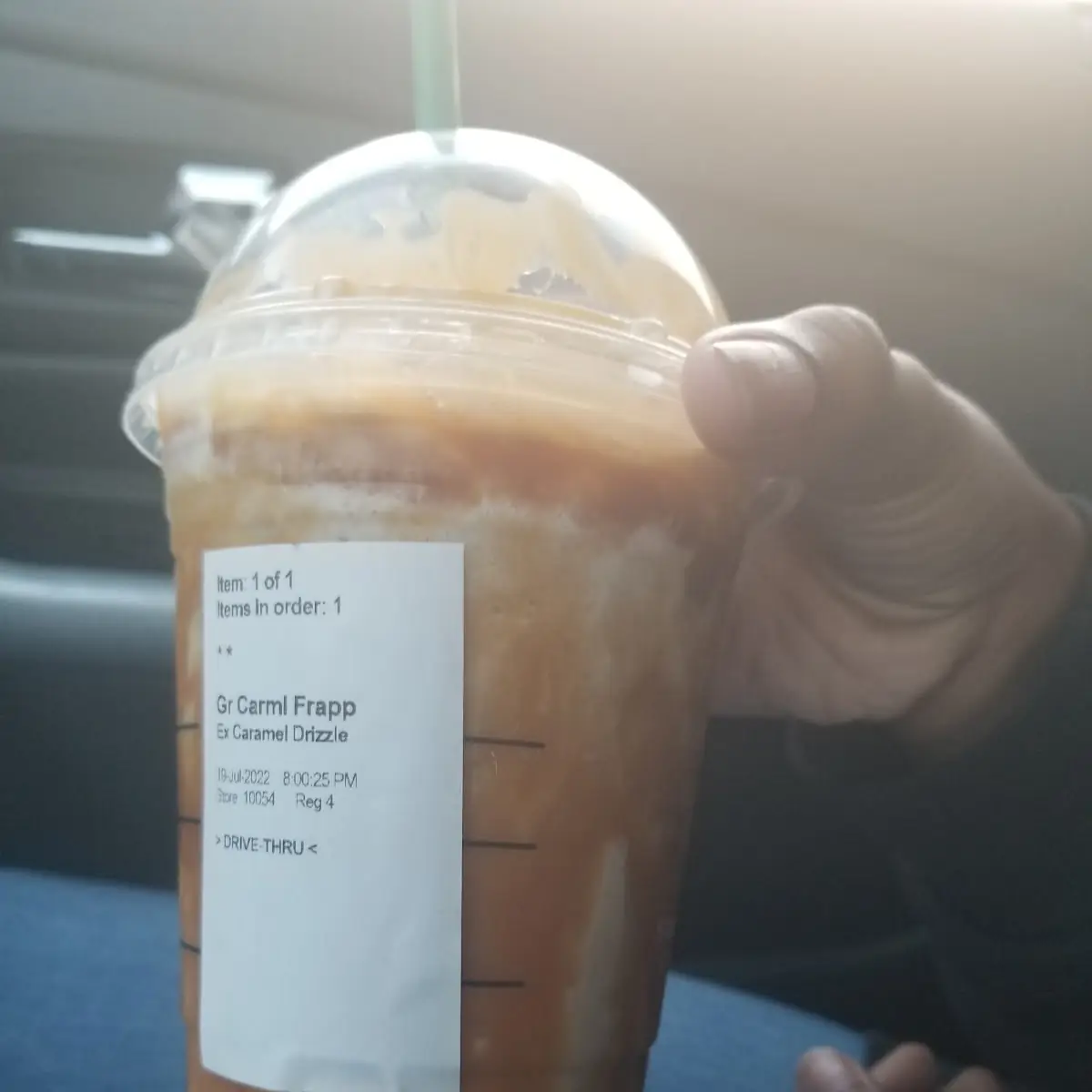 Caramel Frappe with Extra Caramel