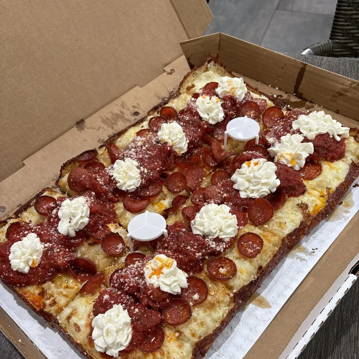 Detroit Style Deep Dish Pepperoni