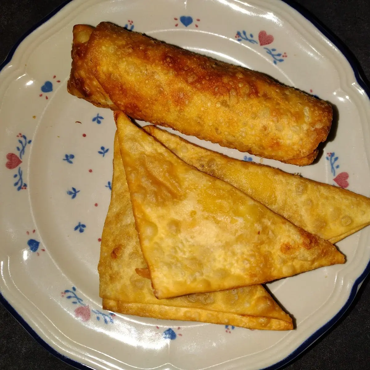 Egg Roll with Crab Rangoon