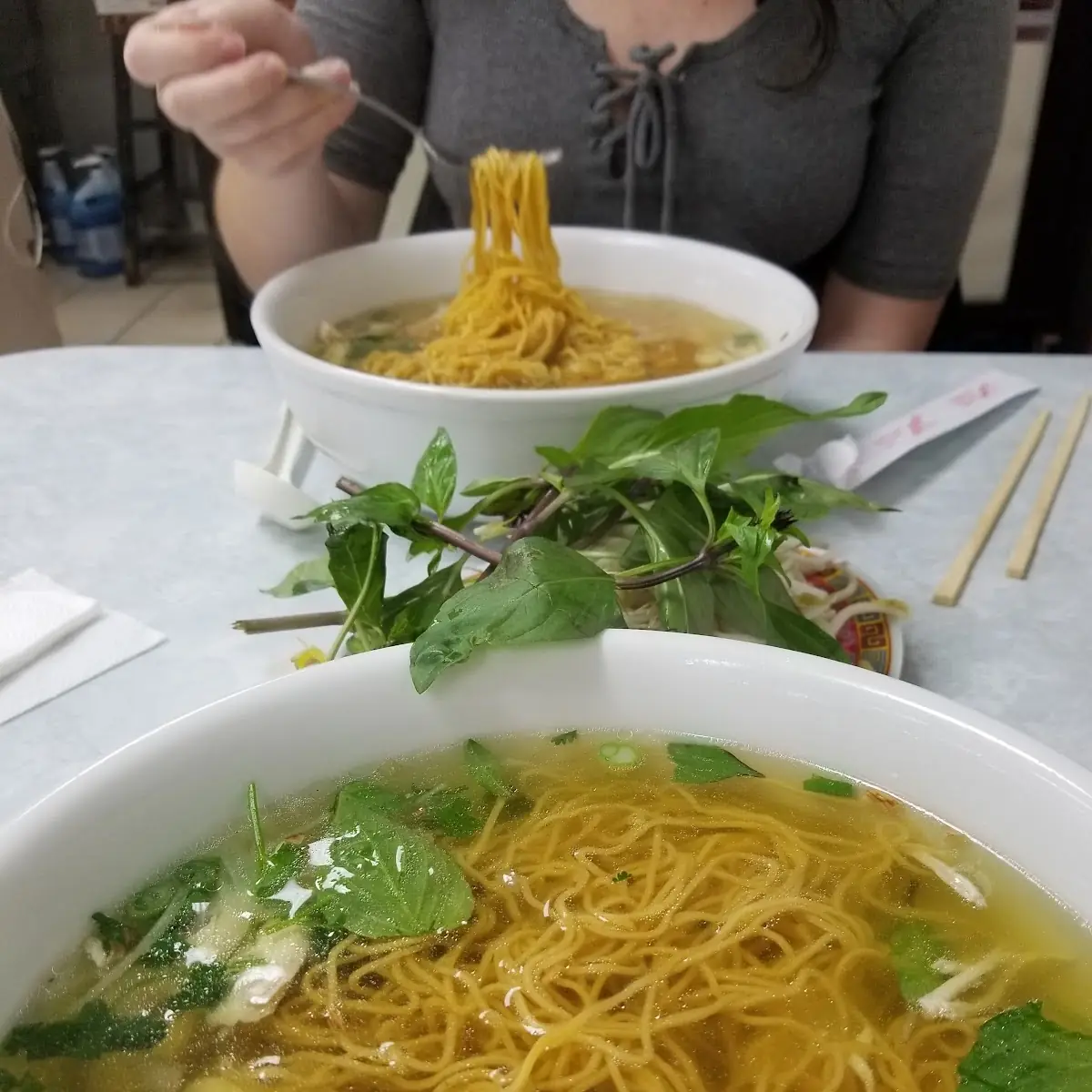 37 Chicken Pho with Egg Noodles