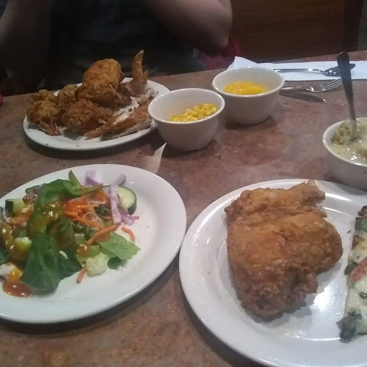 Salad Bar and Fried Chicken