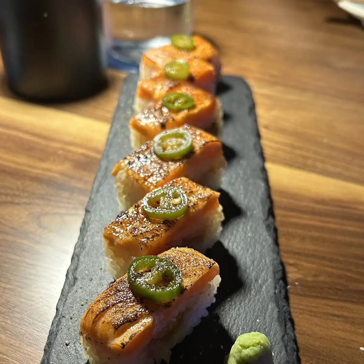 Seared Salmon Oshi Sushi