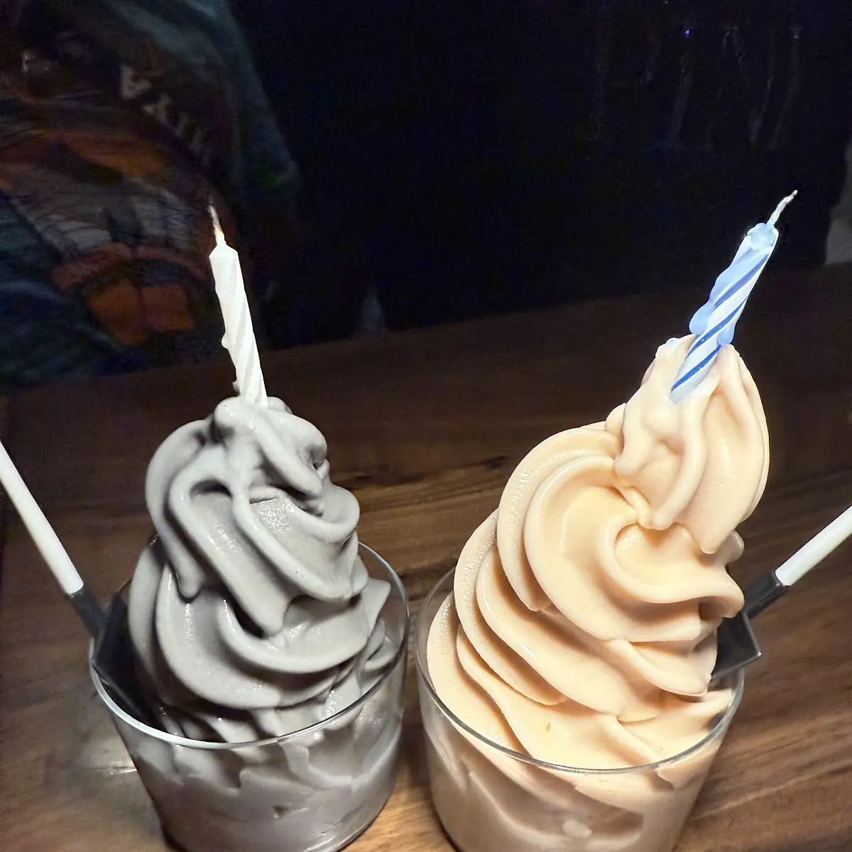 Strawberry and Black Sesame Soft Serve