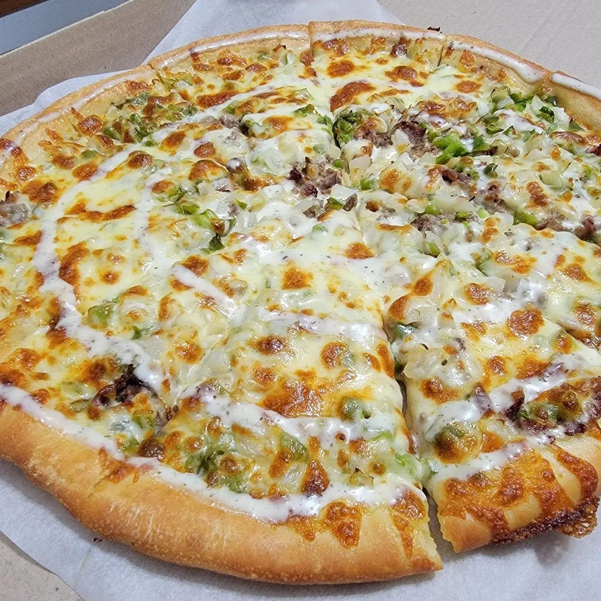 Cleveland Cheesesteak Pizza