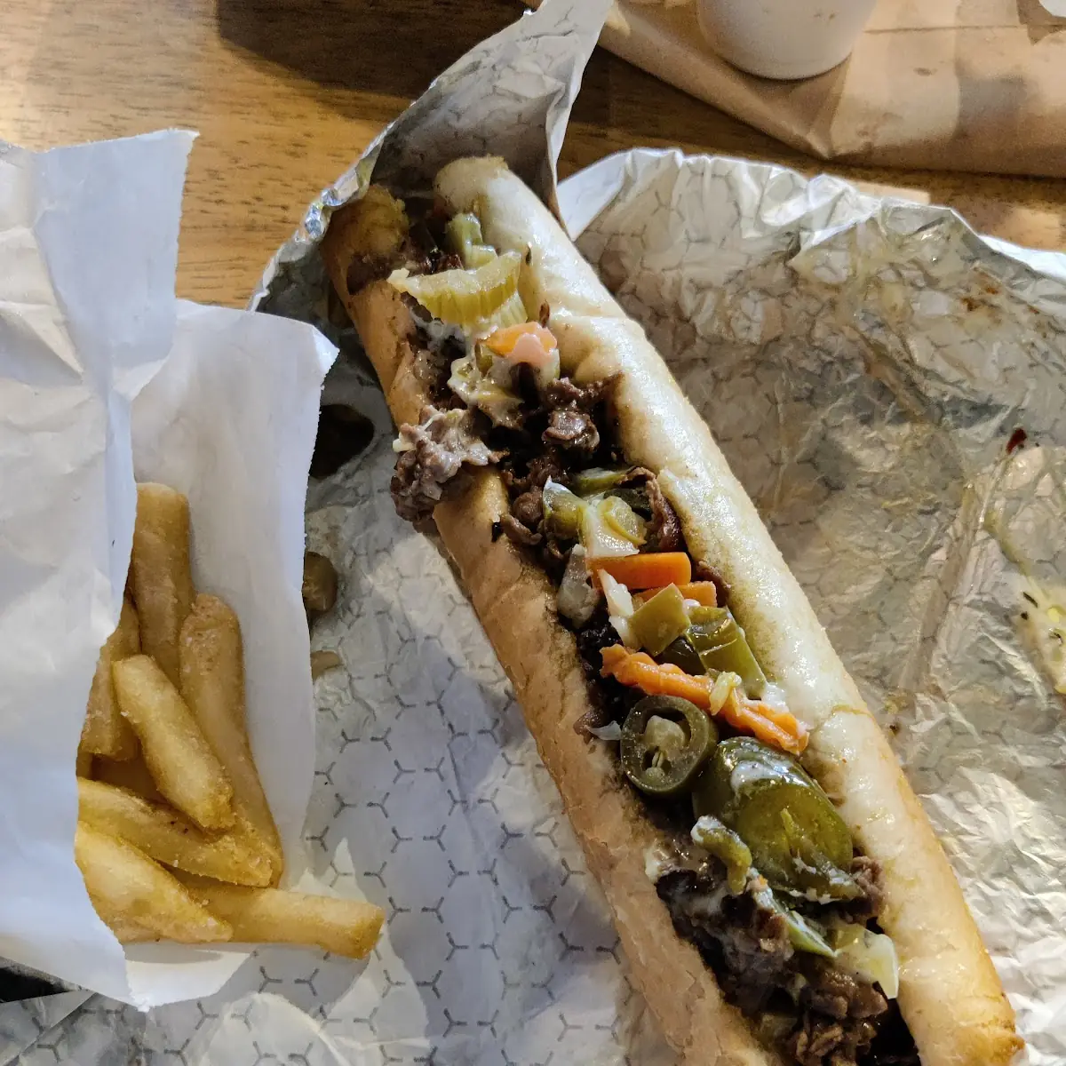 Philly Cheesesteak with Hot Peppers