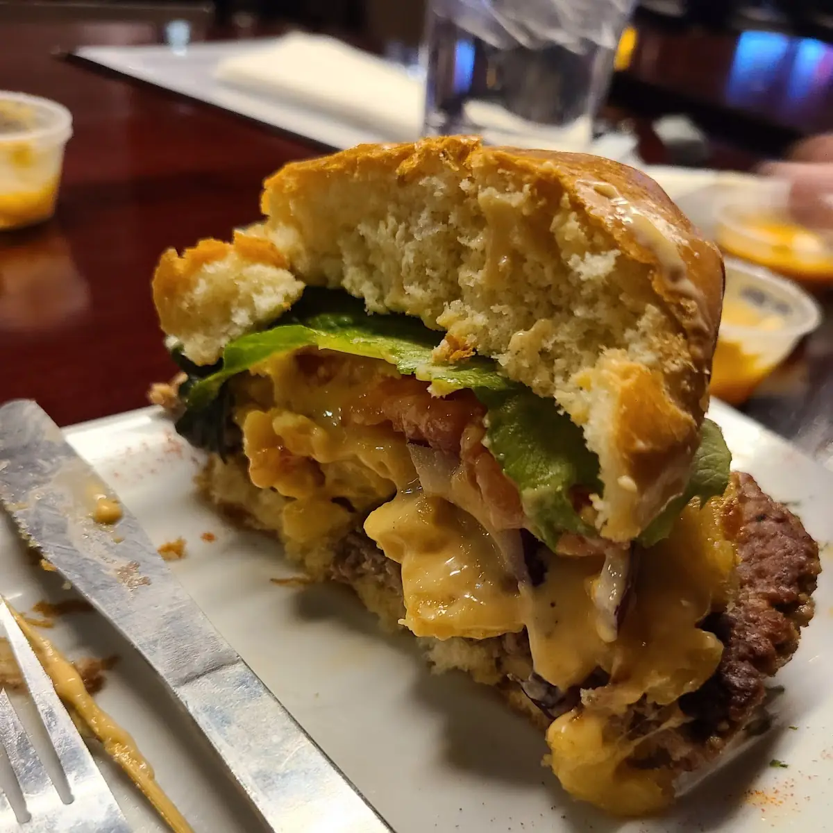 Mac and Cheese Burger Impossible Burger