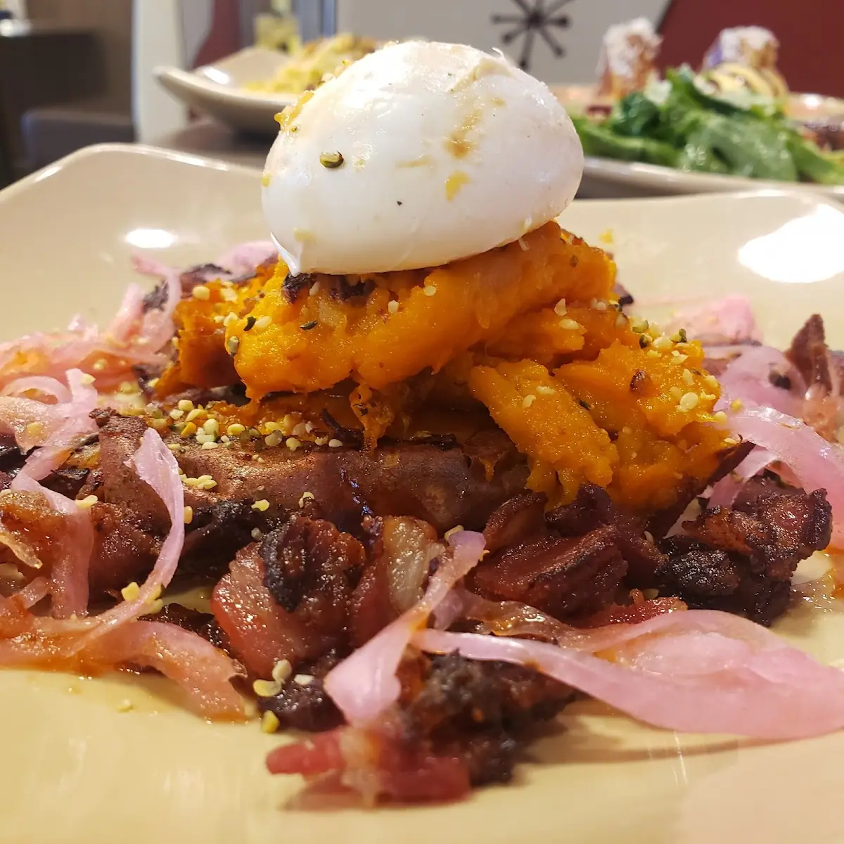 Sweet Potato Bacon Smash Up
