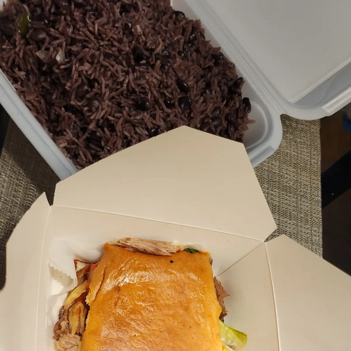 Cuban Sandwich and Congri