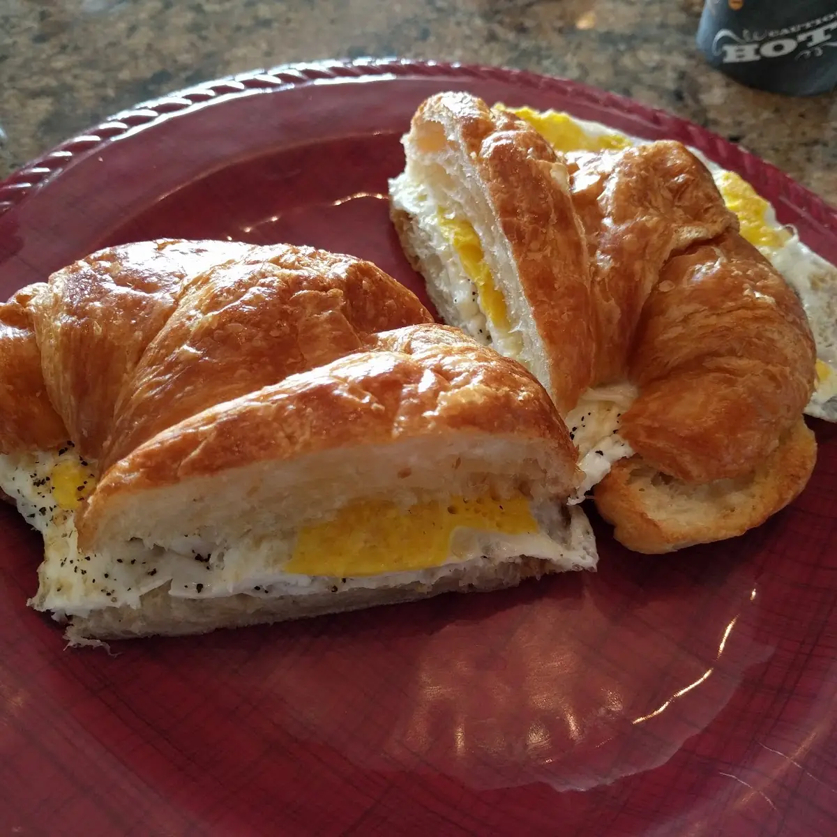Egg and Cheese Croissant Sandwich