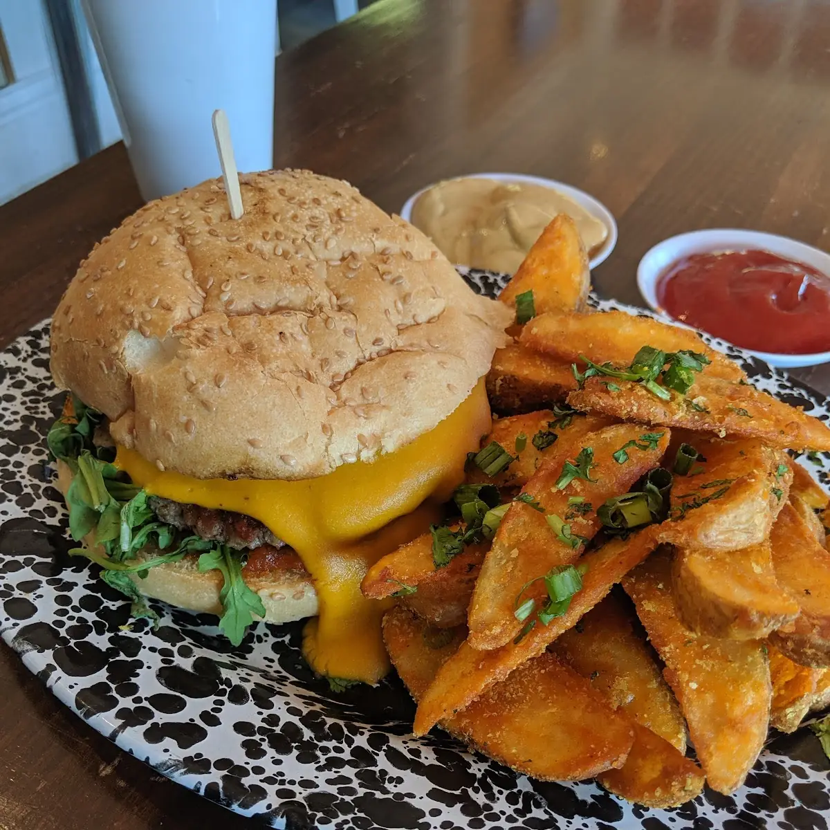 Impossible Burger and Fries
