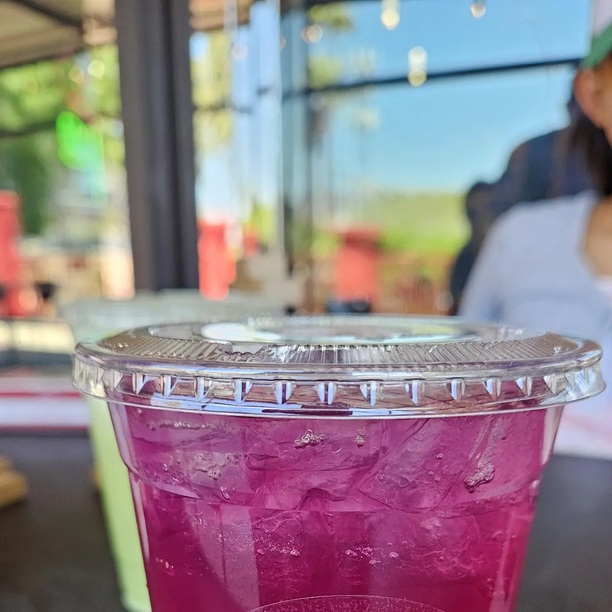 Dragon Fruit Tea with Lychee Poping Boba