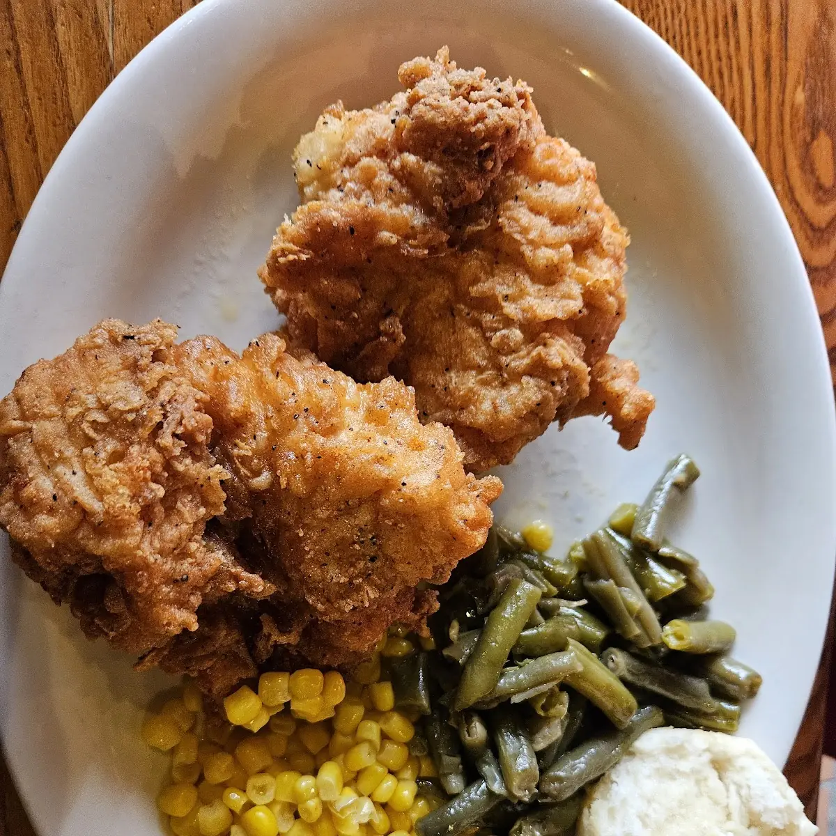 Breaded Chicken Fingers and Mashed Potatoes and Corn