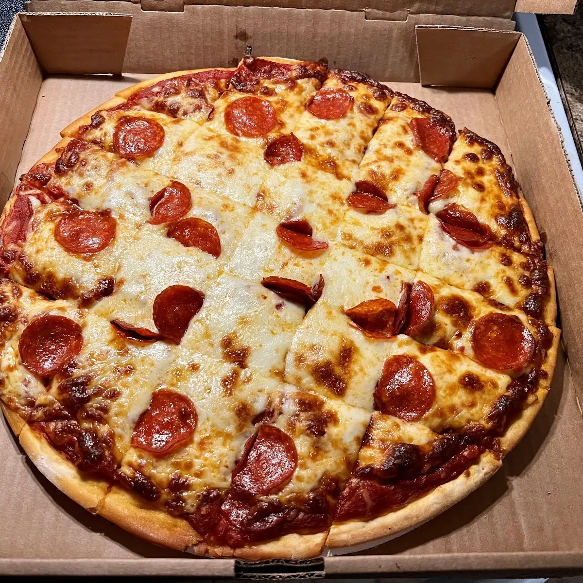 Well Done Pepperoni Pizza