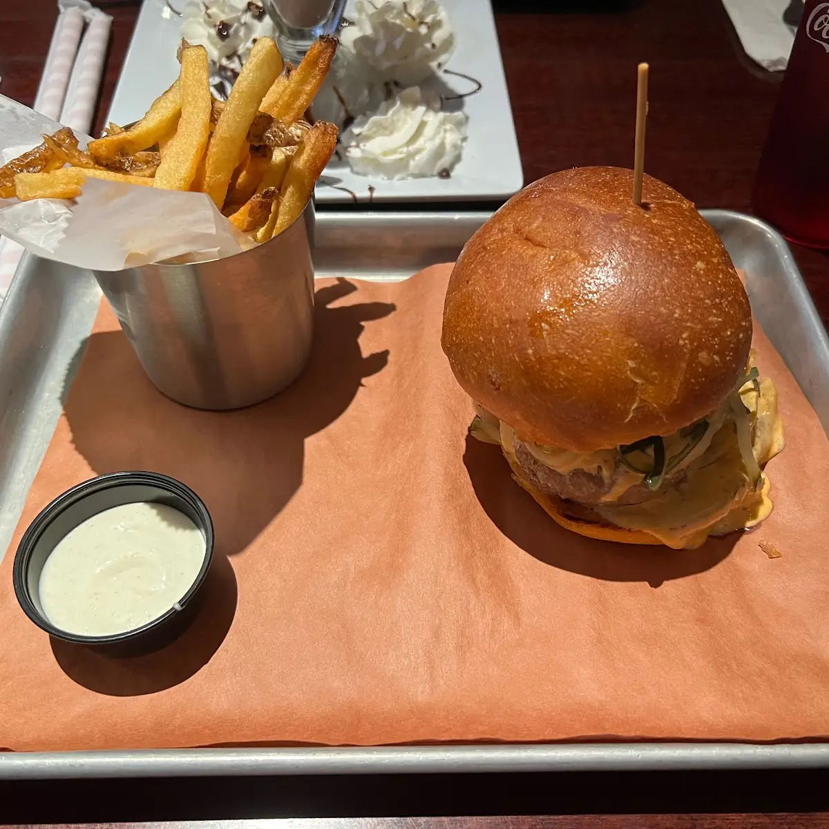 Juicy Lucy and Fries