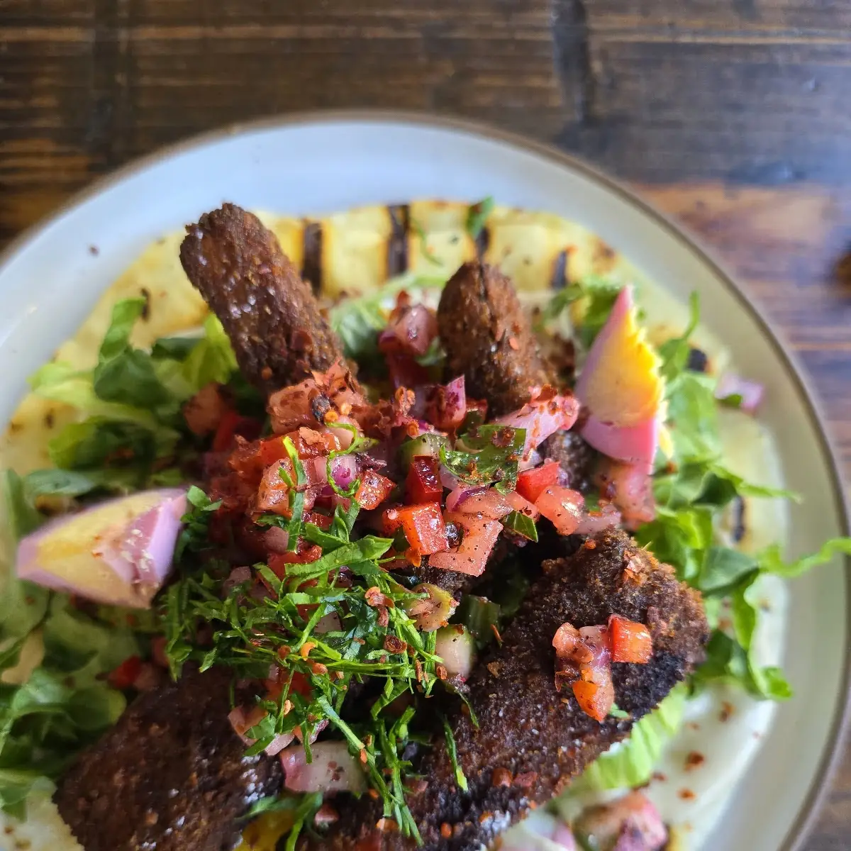Fried Eggplant Sabich