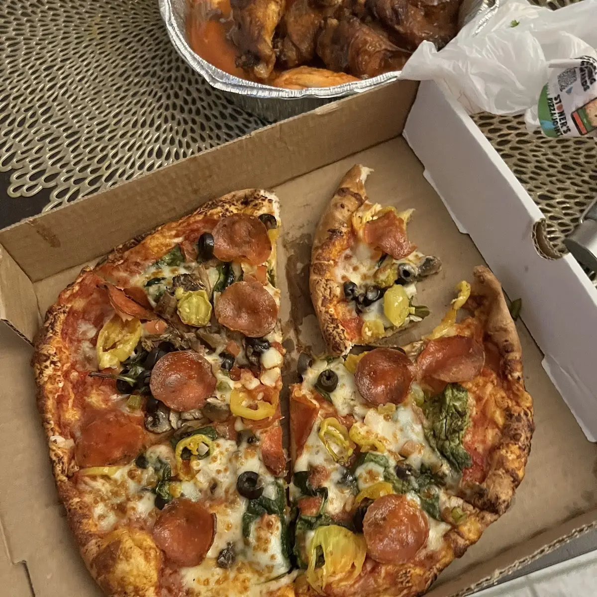 Small Veggie Pizza with Pepperoni Added
