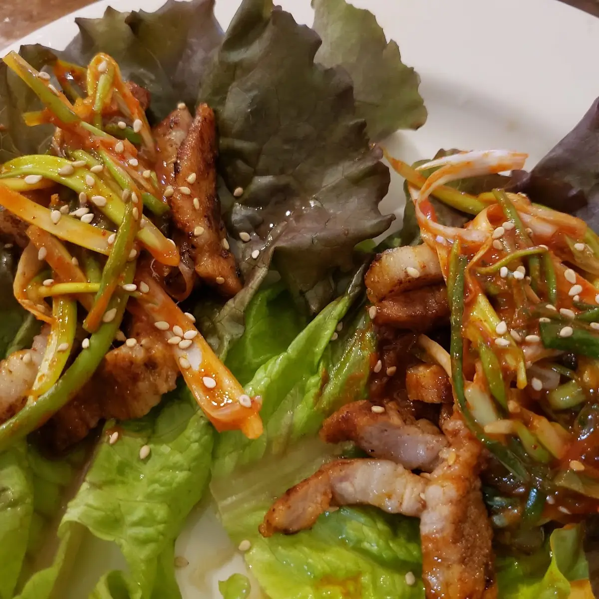 Pork Belly Lettuce Wraps