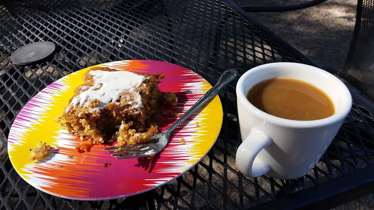 Fresh Carrot Cake and Coffee