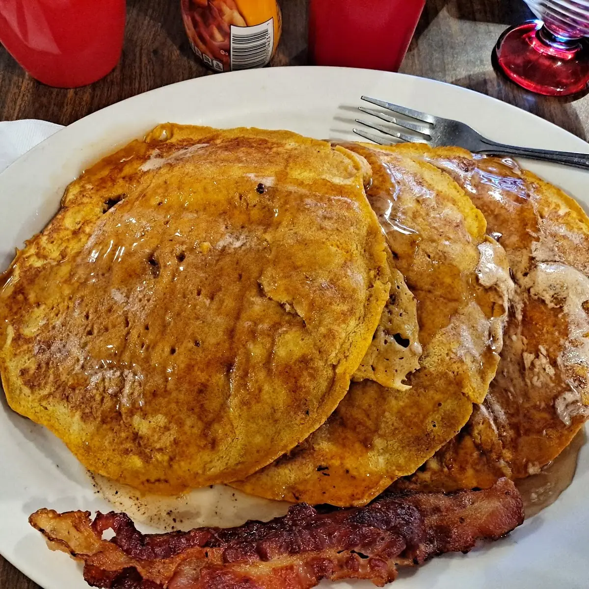 Pumpkin Pancakes and Bacon