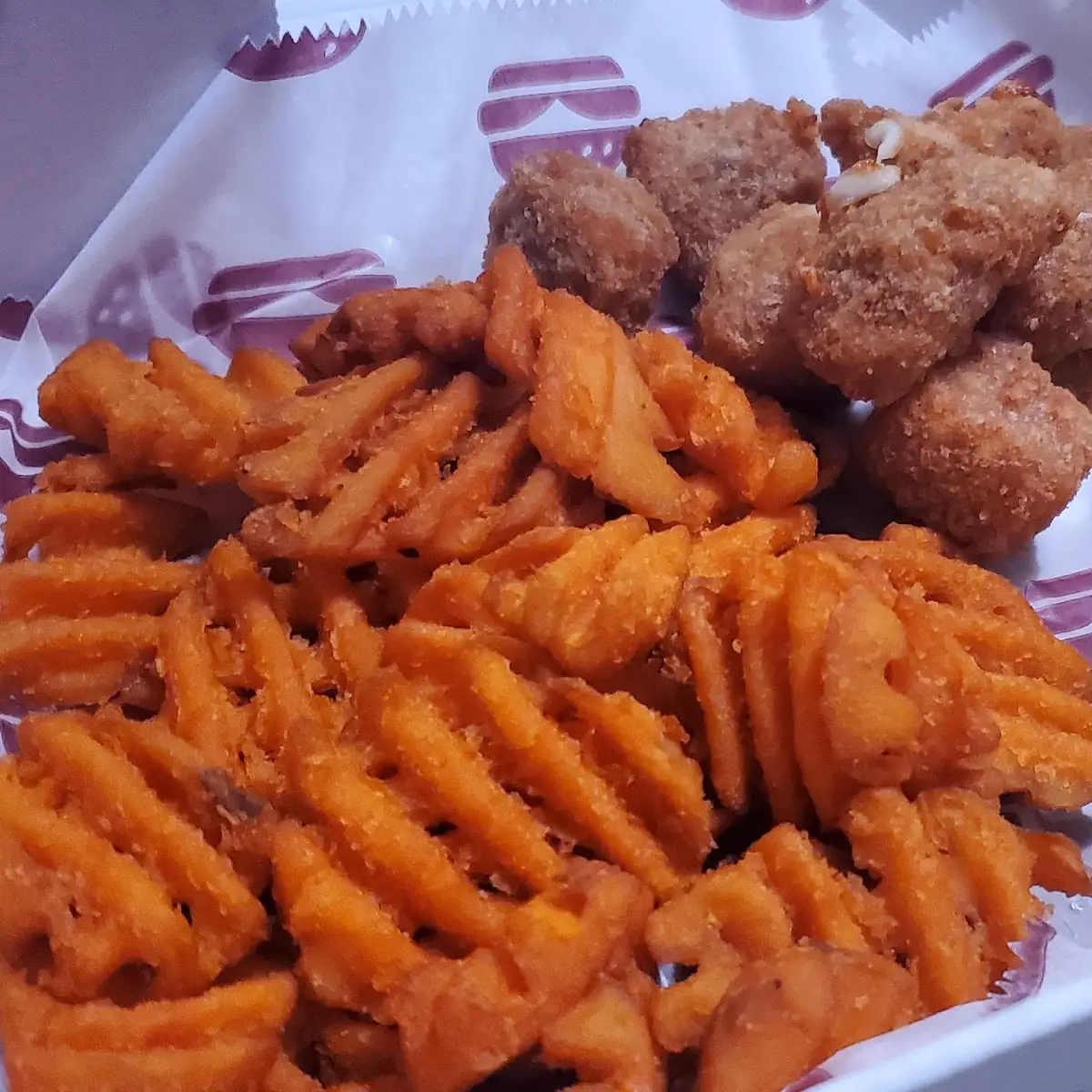 Sweet Potato Fries with Cheese Curds