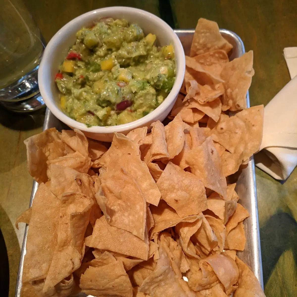 Tropical Guacamole Dip and Chips Salsa