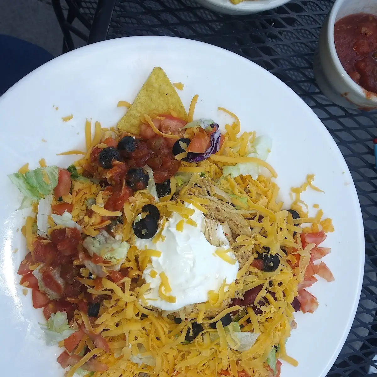 Taco Salad with Shredded Chicken