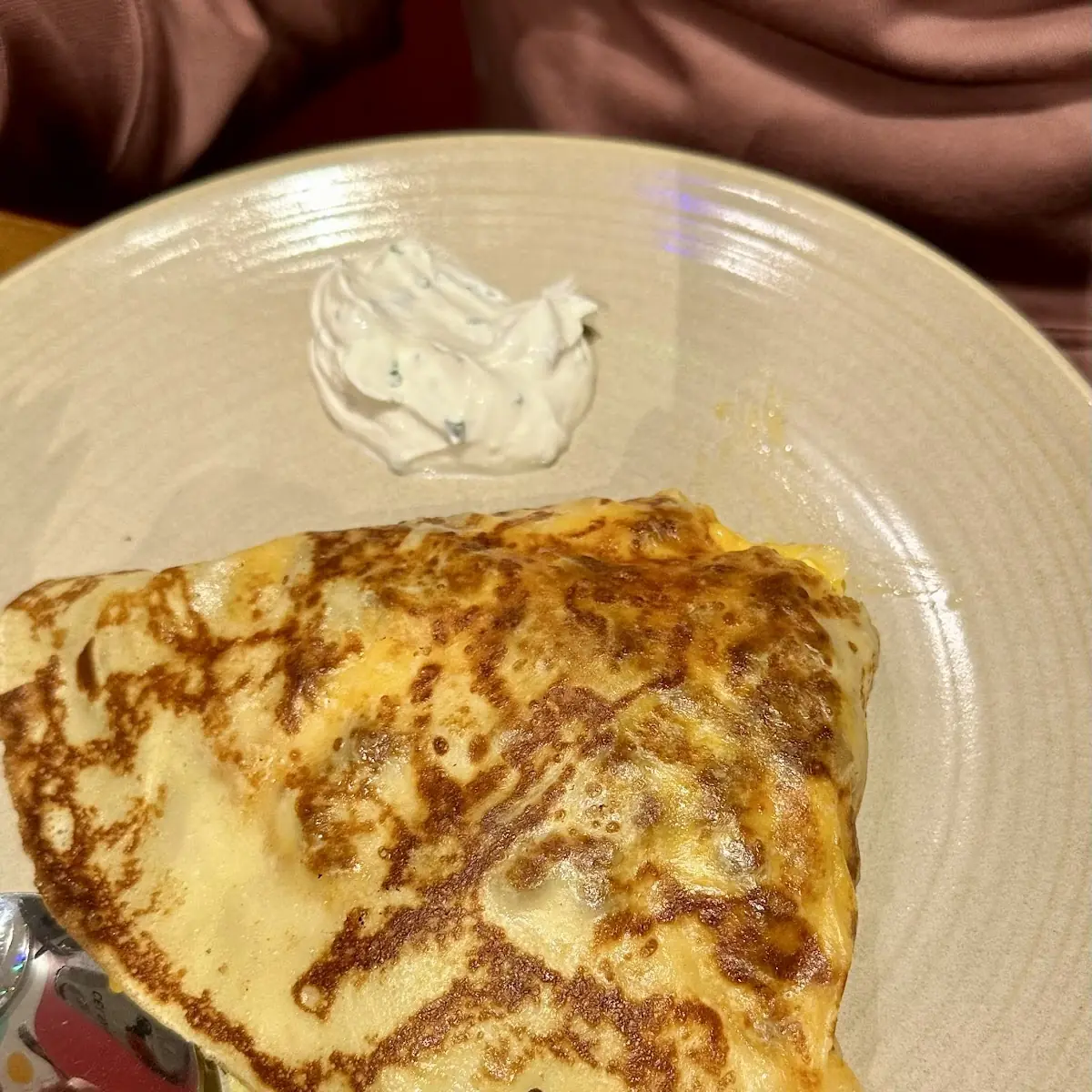 Mushroom Swiss Egg Crepe