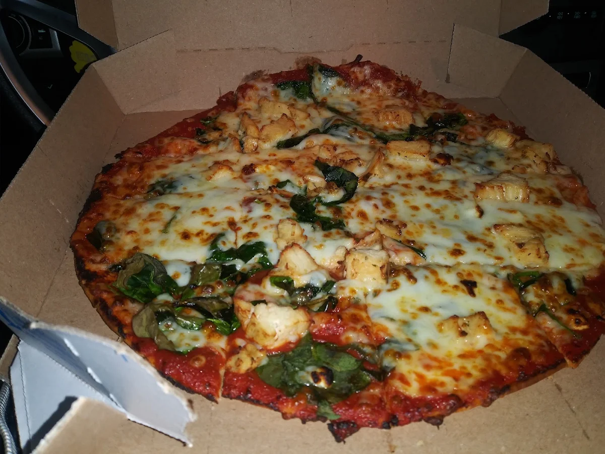 Thin Crust Cheese Chicken & Spinach