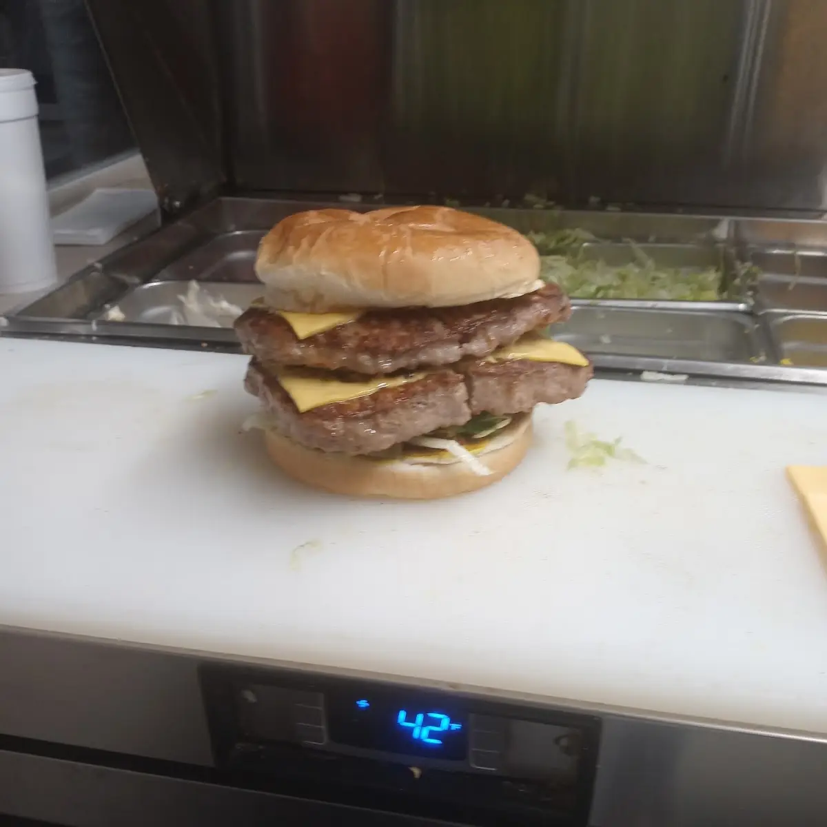 Double 1 2 lb Wildcat Burger