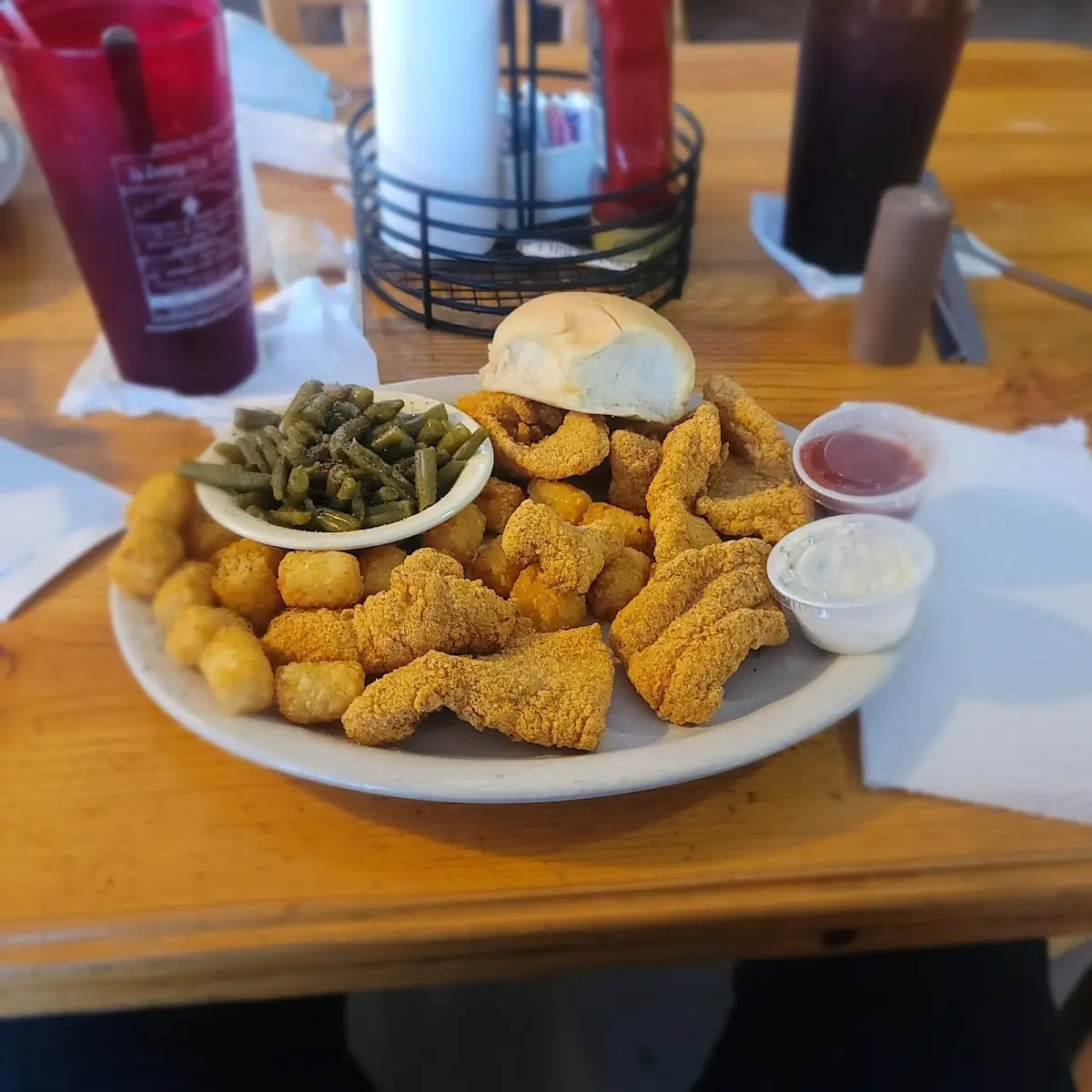 Large Catfish Dinner with Tater Tots