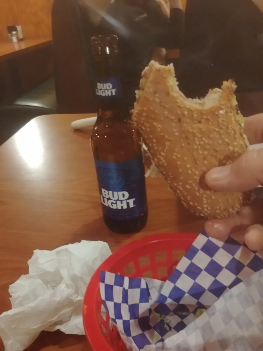 Sicilian Sandwich and Bud Light