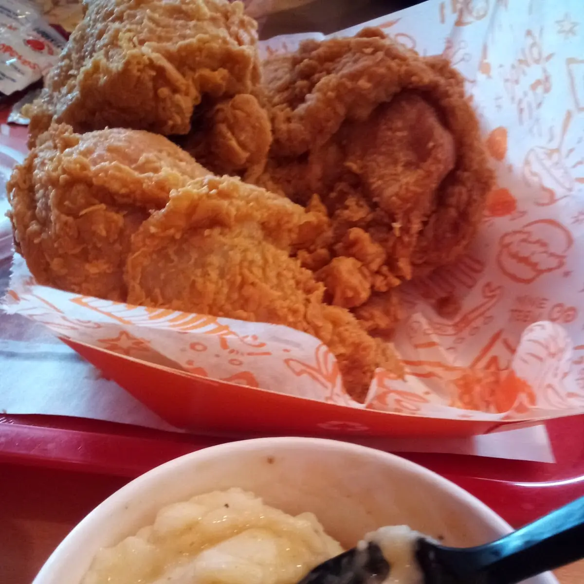 Fried Chicken and Mashed Potatoes