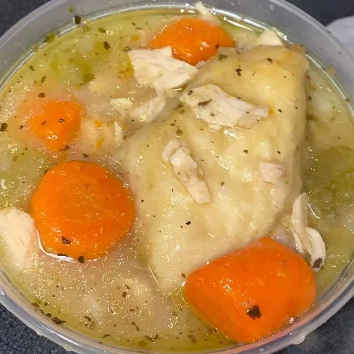 Homemade Chicken & Dumpling Soup & Grilled Bread Available Fall & Winter Only