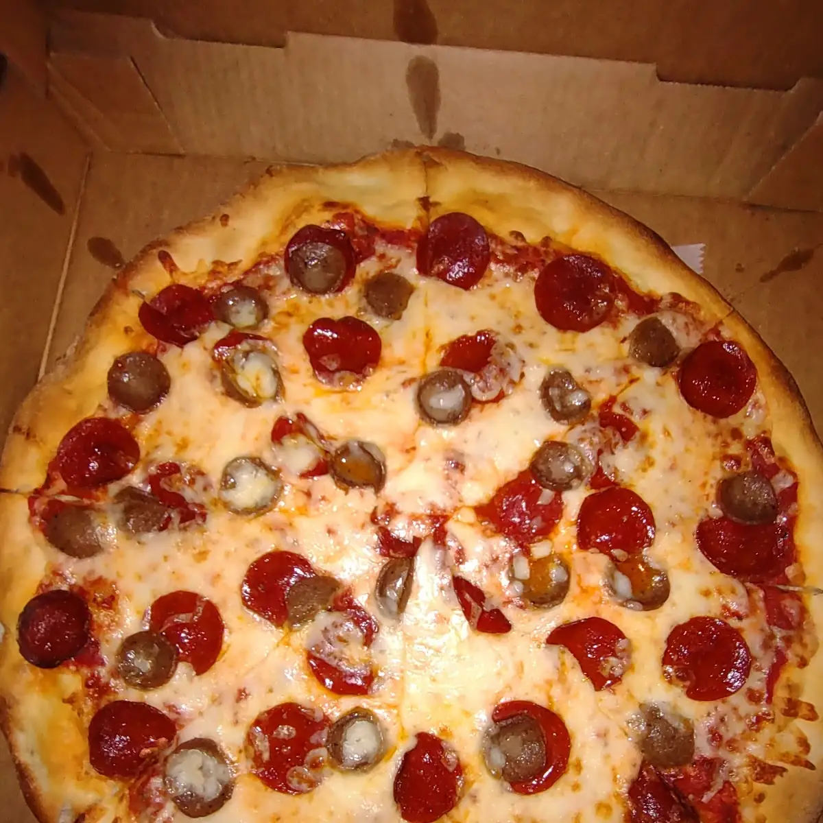 Sausage and Pepperoni Pizza