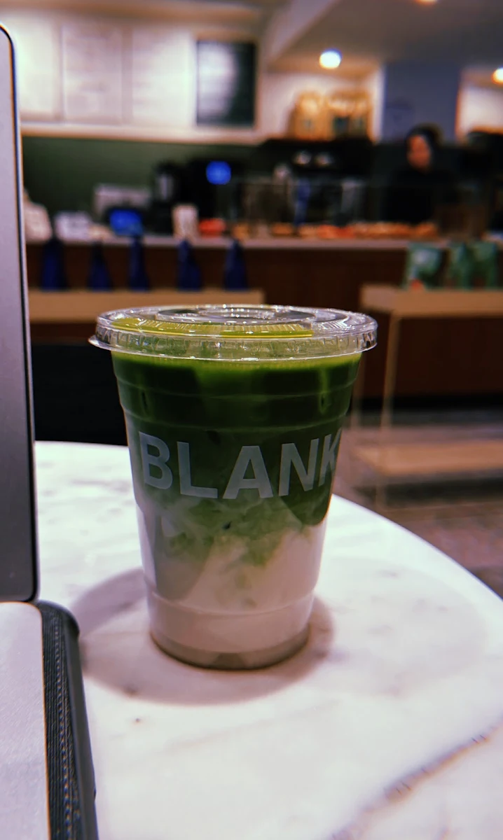 Iced Green Matcha Milk Beverage