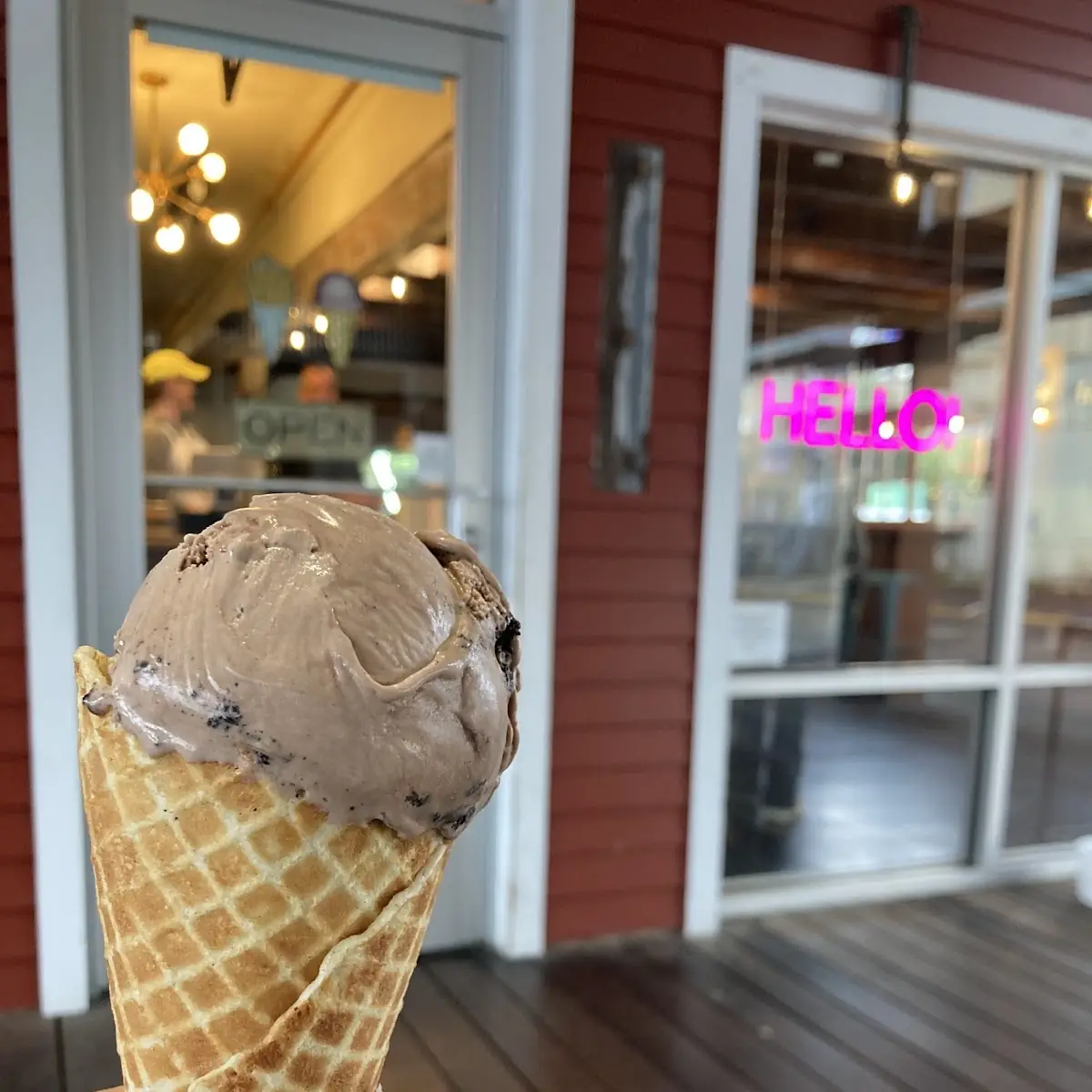 Chocolate Ice Cream in Cone