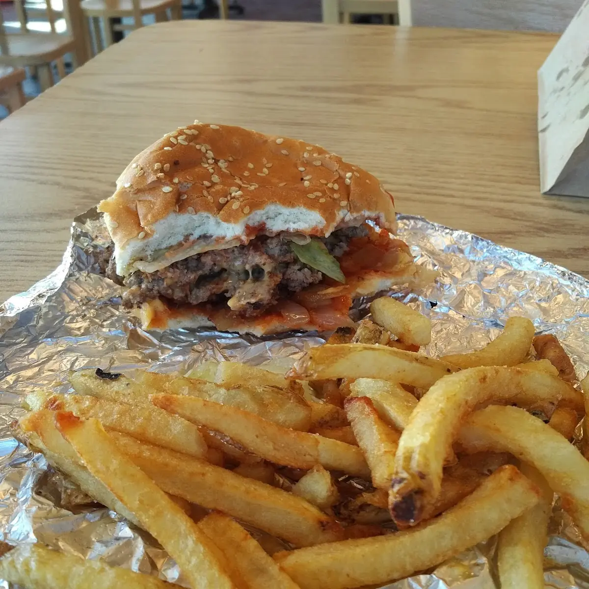 Double Cheeseburger and Fries
