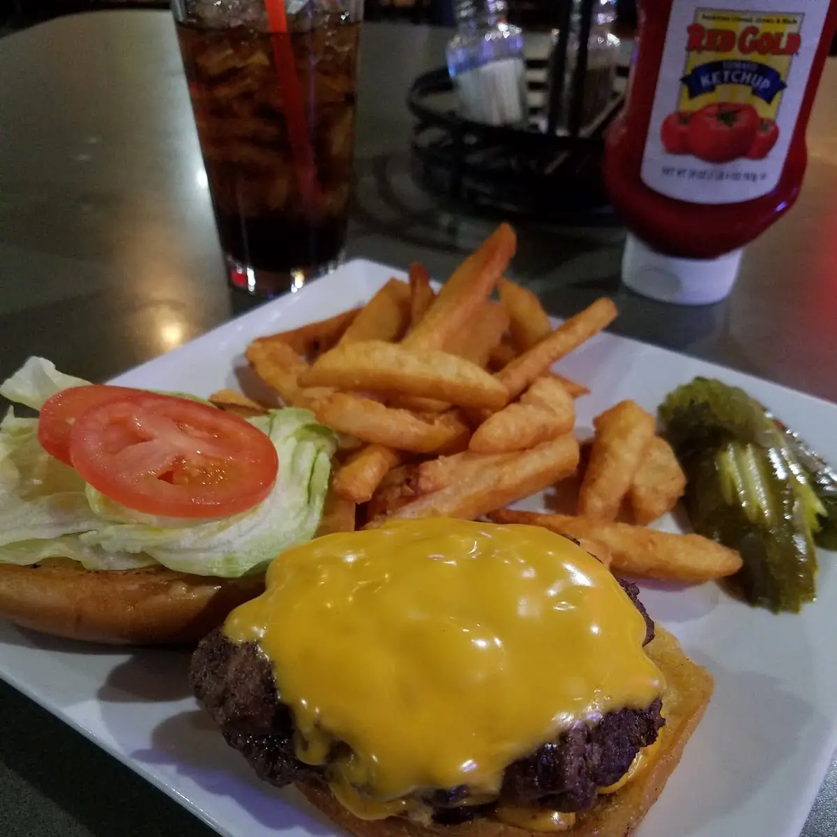 Double Cheeseburger with Steak Fries
