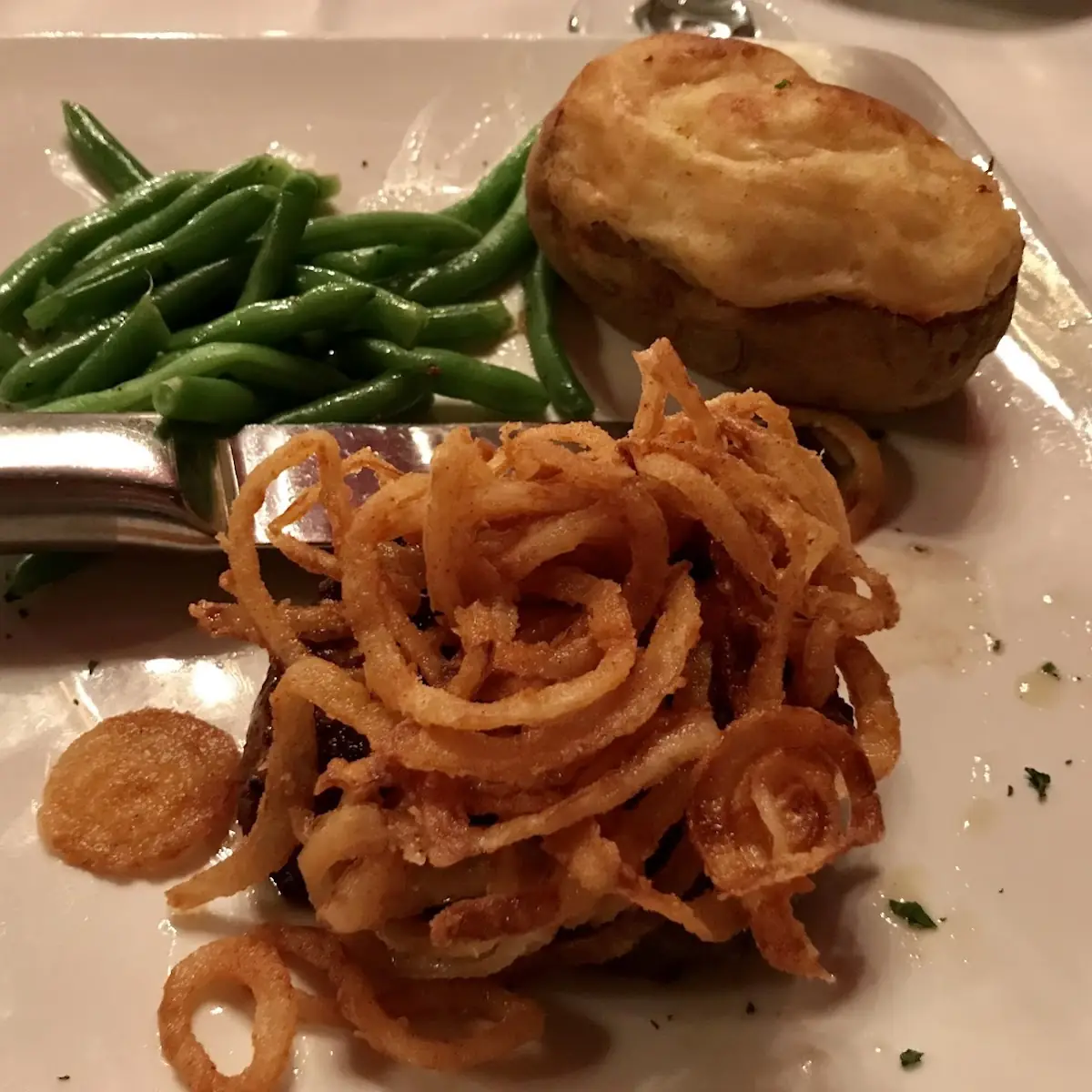 Baked Potatoes and Green Beans