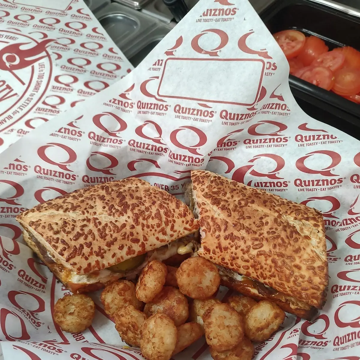 8 Inch Sandwich with Tater Tots