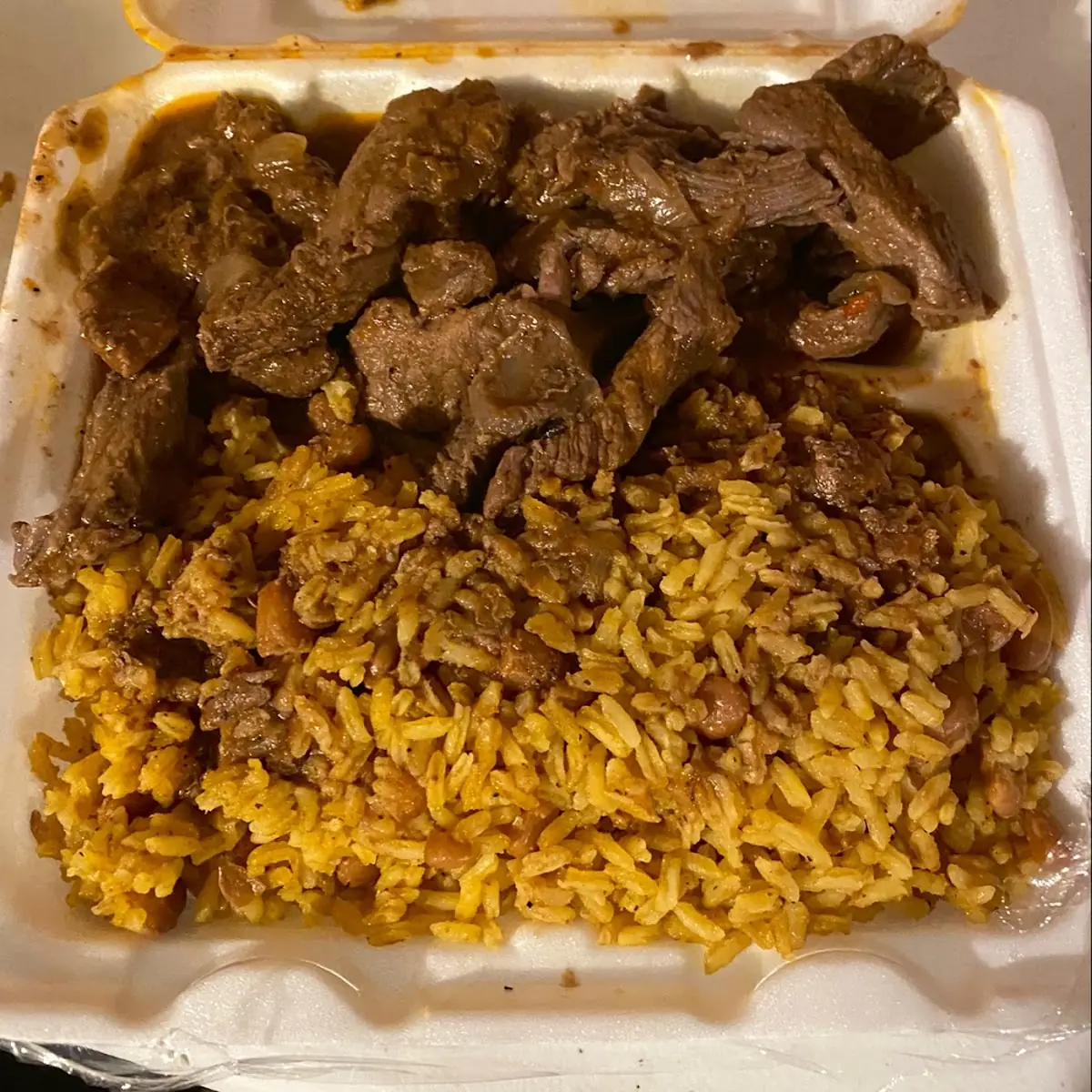 Beef Stew with Yellow Rice