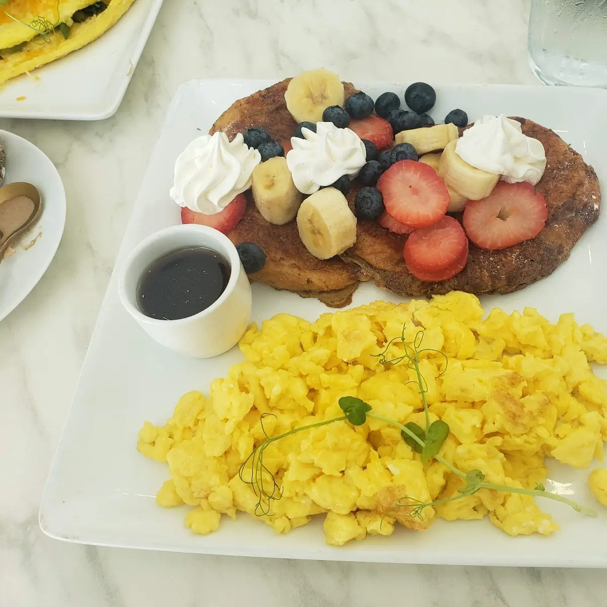 French Toast and Scrambled Eggs