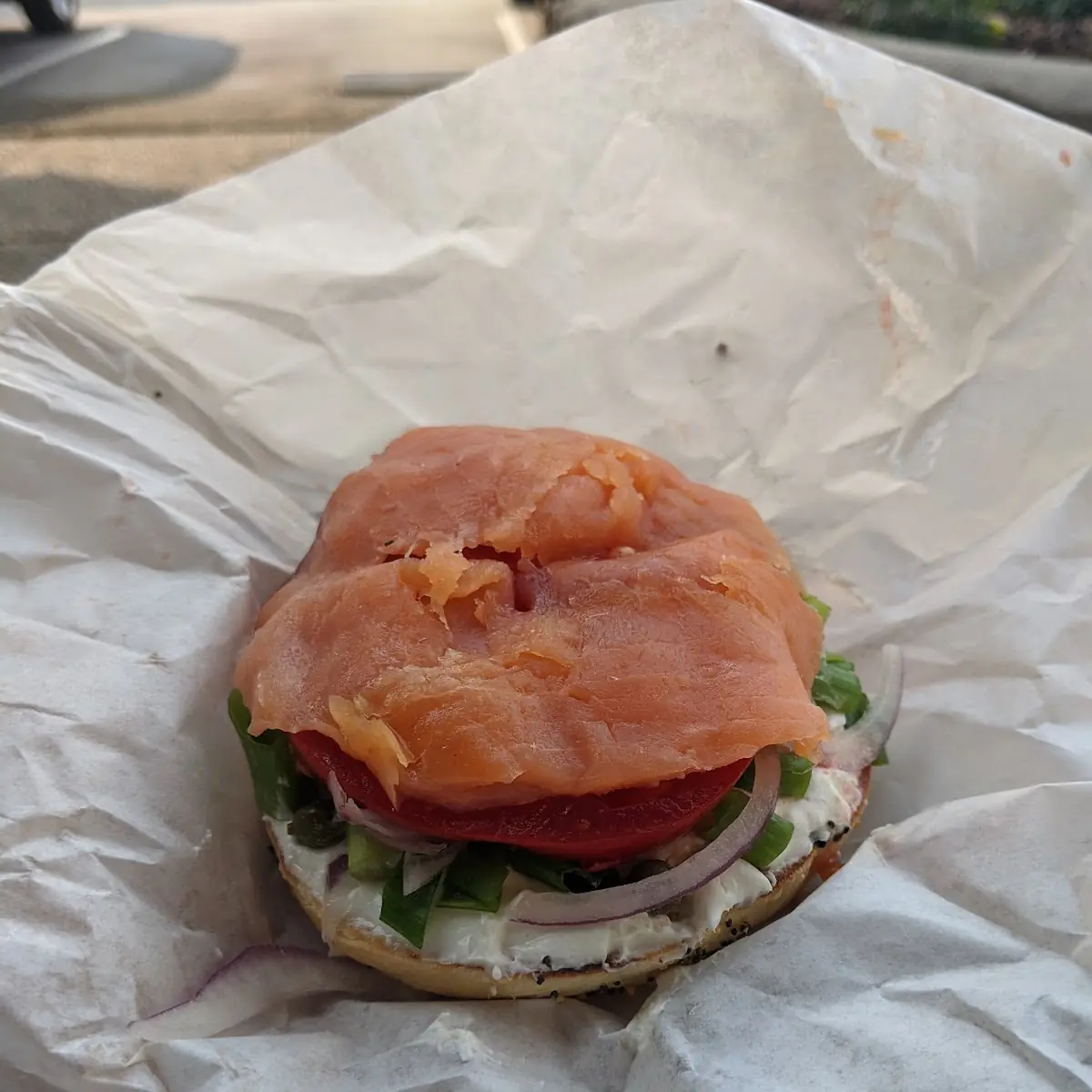 Lox Deluxe Bagel Sandwich