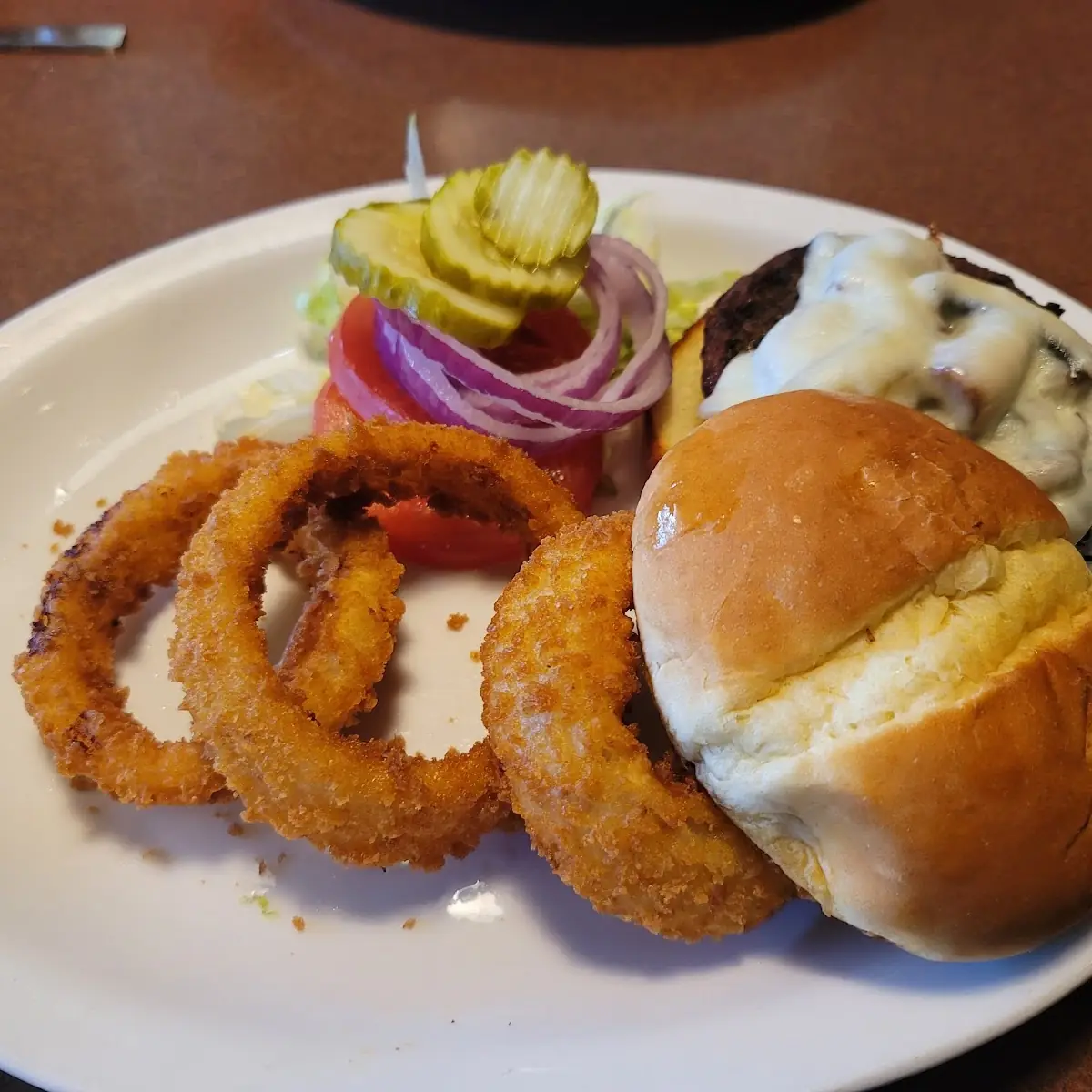 Monterey Burger with Onion Rings