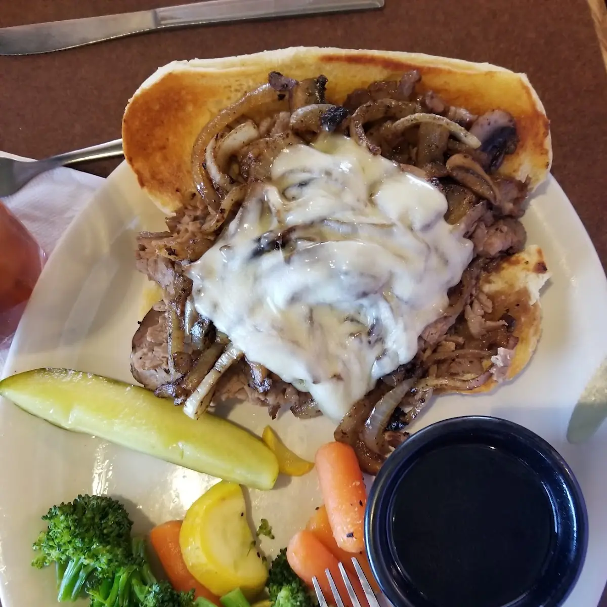 Steak Sandwich with Vegetable Medley