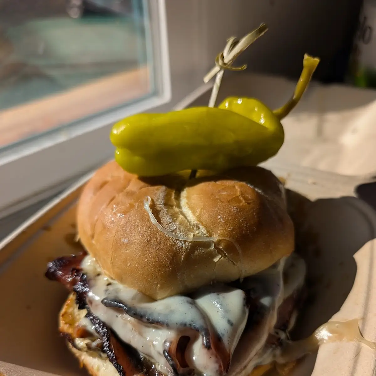 Mortadella and Provolone Sandwich